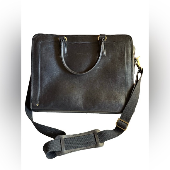 Banuce Other - Banuce Leather‎ Messenger Laptop Briefcase Work Bag, Black